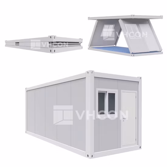 Maisons portables préfabriquées modulaires mobiles en bois minuscule 2 chambres à coucher cuisine de 20 pieds entièrement meublée vie de luxe panneau mural sandwich en acier maison de conteneur préfabriquée