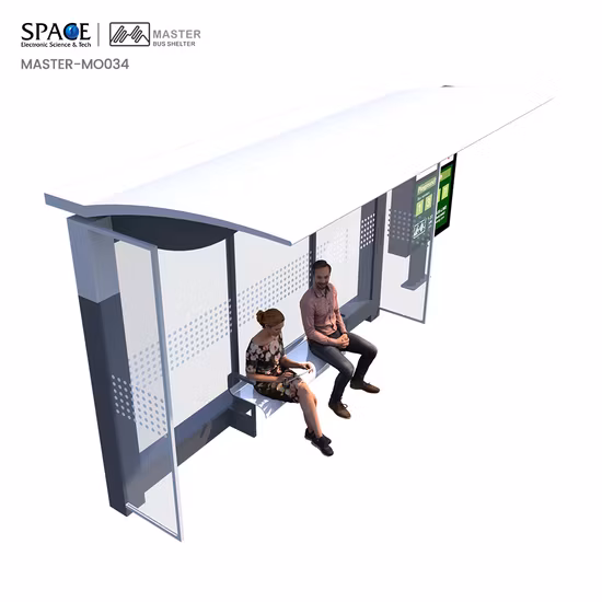 Abribus de la publicité d'alliage d'aluminium de conception simple extérieure de ville moderne